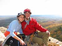 Danica and me on the High E ledge. (Category:  Rock Climbing)