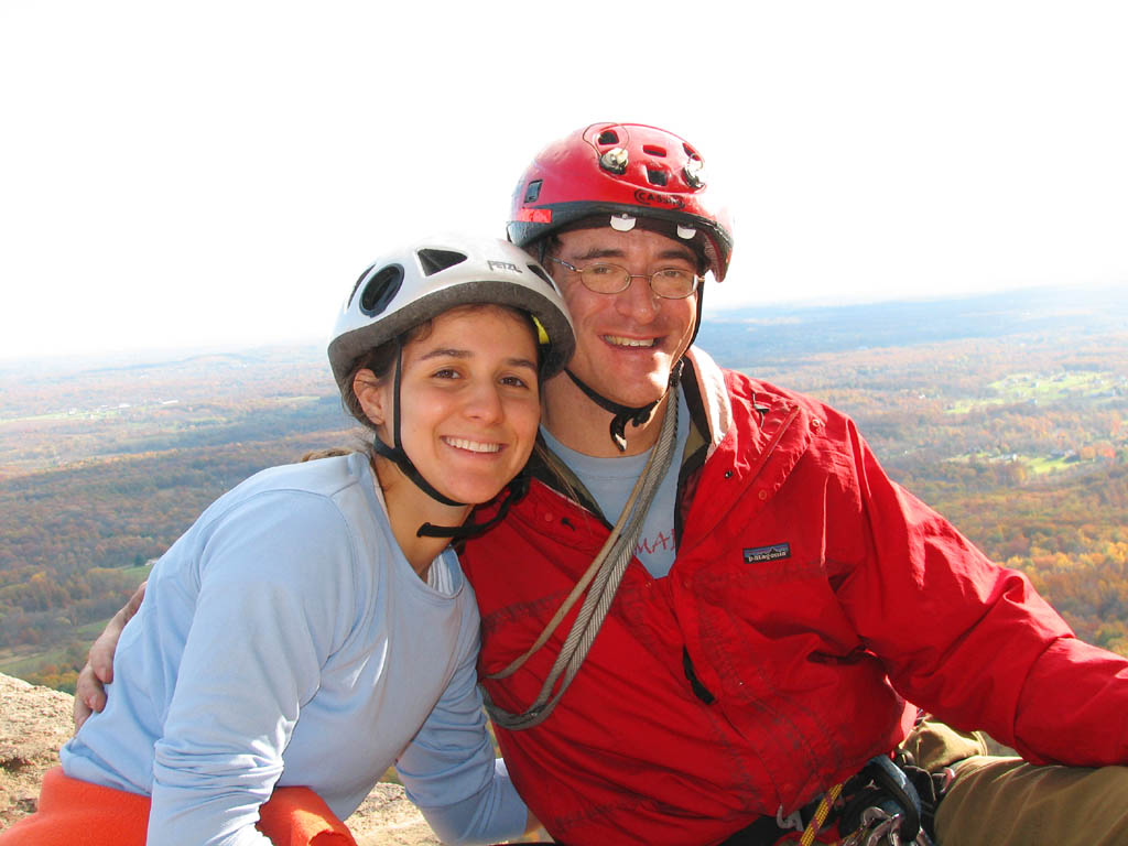 Danica and me on the High E ledge. (Category:  Rock Climbing)