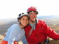 Danica and me on the High E ledge. (Category:  Rock Climbing)