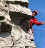 Very happy to have led Thin Slabs Direct. (Category:  Rock Climbing)