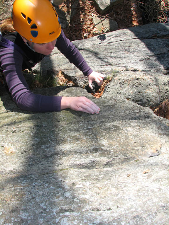 Kristin starting RMC. (Category:  Rock Climbing)