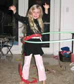 Audrey with the hula hoop. (Category:  Party)