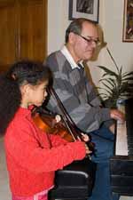 Sophia and Dad in concert. (Category:  Family)