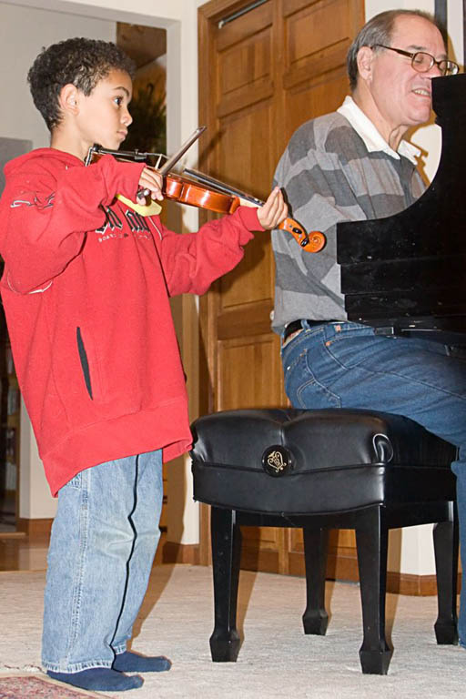 Nassor and Dad in concert. (Category:  Family)