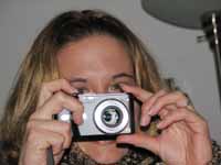 Melissa with her new camera. (Category:  Party)