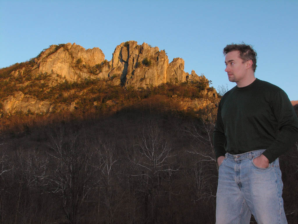 The cliffs at Seneca are no bigger than Jason's head, so the climbing is pretty easy. (Category:  Rock Climbing)