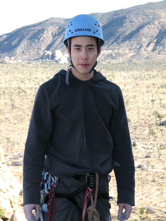 Kenny at the top of Intersection Rock. (Category:  Rock Climbing)