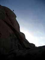 Rappelling from Intersection Rock. (Category:  Rock Climbing)