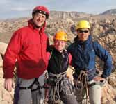 Me, Kristin and Aramy at the top of Lost Horse Wall. (Category:  Rock Climbing)