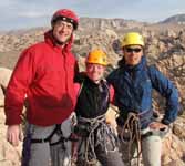 Me, Kristin and Aramy at the top of Lost Horse Wall. (Category:  Rock Climbing)