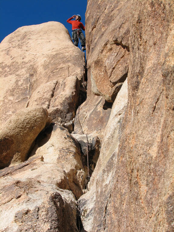 Route 1326, Feudal Wall.  Kenny's first trad lead. (Category:  Rock Climbing)