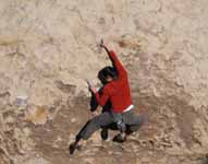 Kenny working Yabba Dabba Do. (Category:  Rock Climbing)