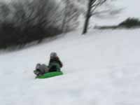 Anna sledding. (Category:  Skiing)