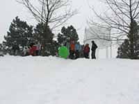 Everyone at the top of the hill. (Category:  Skiing)