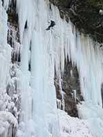 Keith rappelling Mate, Spawn and Die. (Category:  Ice Climbing)