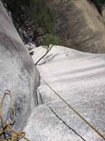 Anna following The Great Arch. (Category:  Rock Climbing)