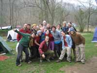 Group photo: Vijay, Brian, Ashley, Shern, Anna, Janet, Amanda, Andy, me, Maggie, Jordan, Ben, Kyle, Jeanine, Rayko, Don, Brad. (Category:  Rock Climbing)