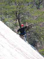 Kyle belaying. (Category:  Rock Climbing)