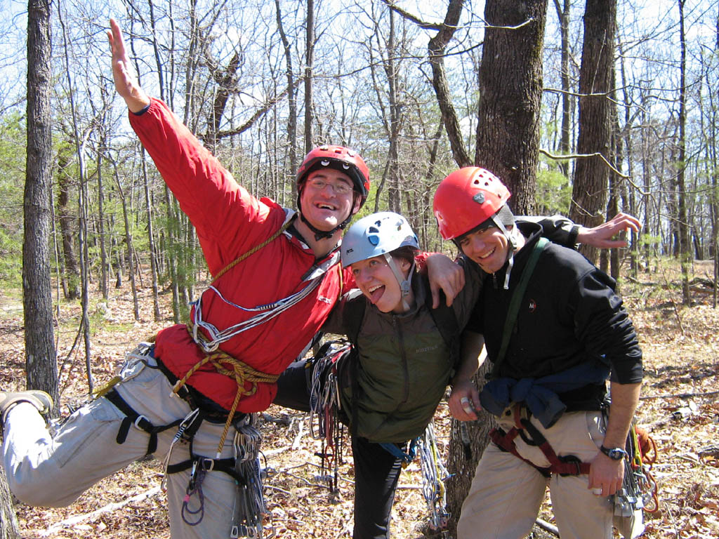 Me, Anna and Kyle getting goofy. (Category:  Rock Climbing)