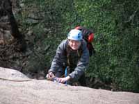 Anna following The Pulpit. (Category:  Rock Climbing)