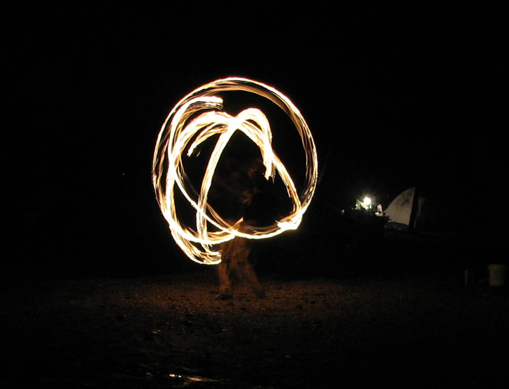 Fire Poi (Category:  Rock Climbing)