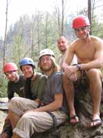 Xander, Jeanine, Brad, Vijay, Kyle (Category:  Rock Climbing)