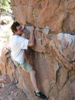 Bouldering along the Mt. Sanitas trail. (Category:  Rock Climbing)