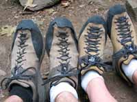 Matching La Sportiva Boulder approach shoes.  Mine are a bit older... (Category:  Rock Climbing)