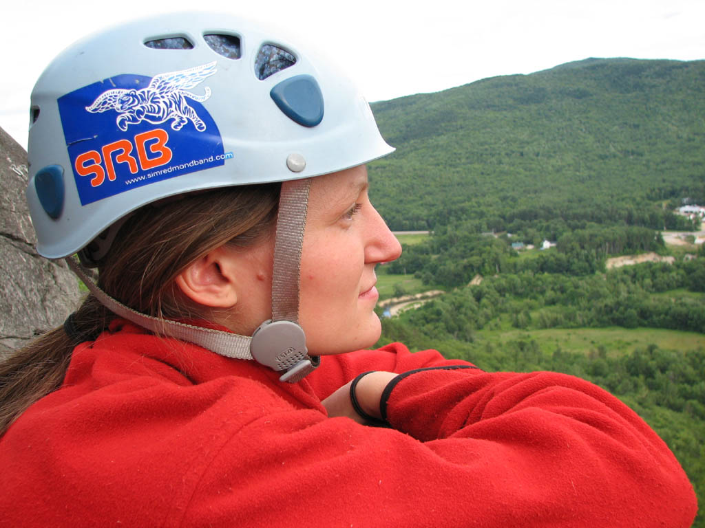 Anna at the top of Clip a Dee Doo Dah. (Category:  Rock Climbing)