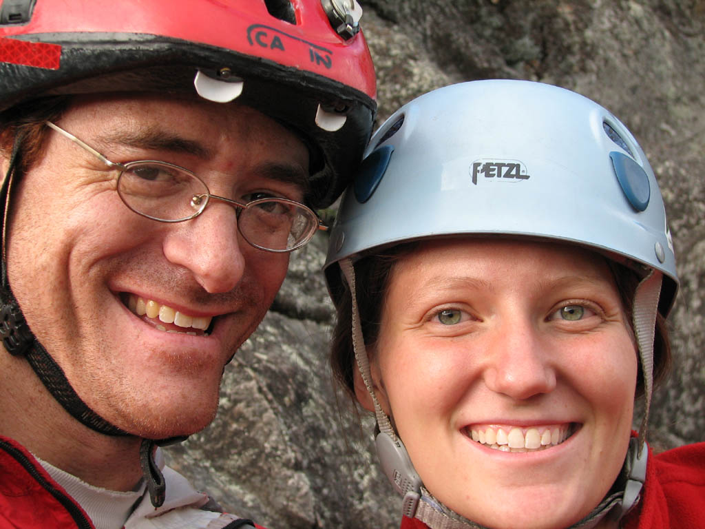 Me and Anna at the top of Clip a Dee Doo Dah. (Category:  Rock Climbing)