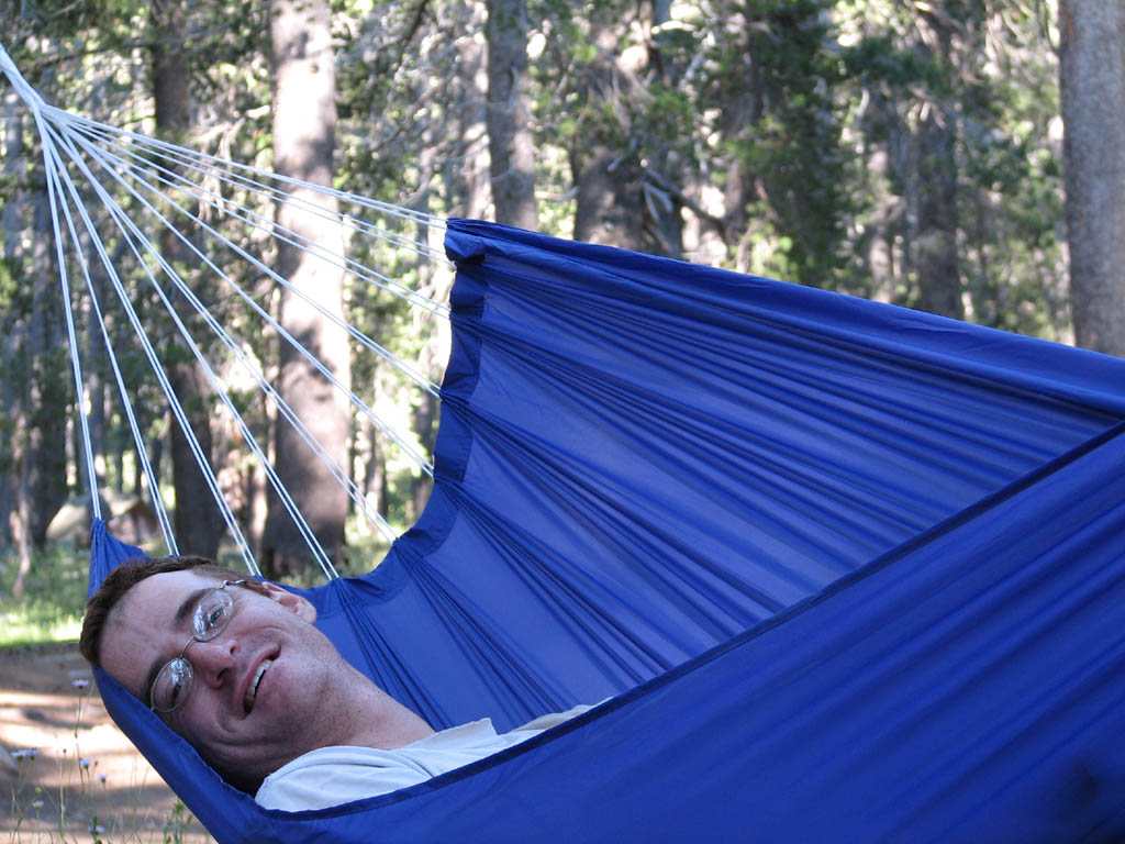 Relaxing in my hammock. (Category:  Rock Climbing)