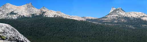 180 degree panorama of Tuolumne. (Category:  Rock Climbing)