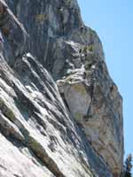 The start of Northwest Books on Lembert Dome. (Category:  Rock Climbing)