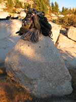 This is our 'Please, Marmots, don't chew on our climbing gear' pile.  They could climb the boulder if (Category:  Rock Climbing)