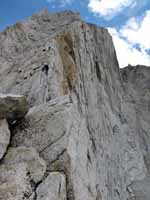 The knife edge ridge of Mt. Conness (Category:  Rock Climbing)