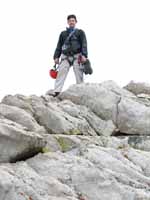 Morri on the summit. (Category:  Rock Climbing)
