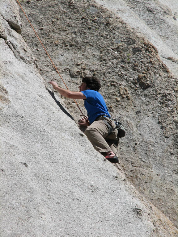 Morri climbing Excellent Smithers. (Category:  Rock Climbing)