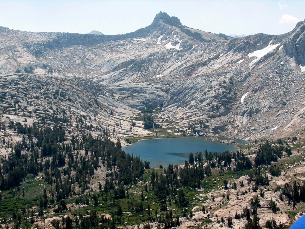 View from the base of Cathedral Peak. (Category:  Rock Climbing)