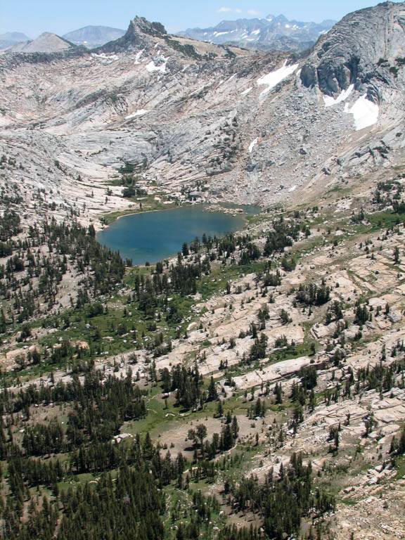 The view from the summit of Cathedral Peak. (Category:  Rock Climbing)