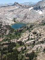 The view from the summit of Cathedral Peak. (Category:  Rock Climbing)