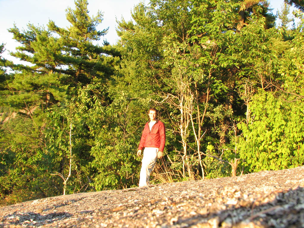 In the first rays of sun on top of poke-o. (Category:  Rock Climbing)