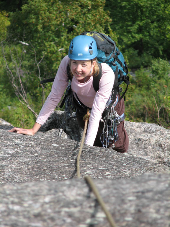 Beth following Empress. (Category:  Rock Climbing)