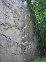 Short toprope problem at campsite #2. (Category:  Rock Climbing)