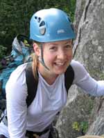 Beth following FM. (Category:  Rock Climbing)