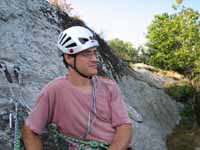 Me and my new Petzl Meteor III helmet at the top of Arrow. (Category:  Rock Climbing)