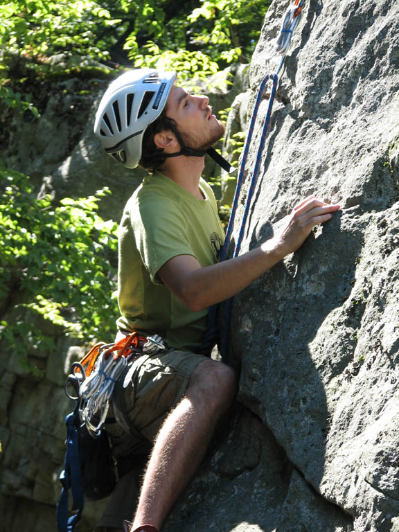 Matt leading I Just Can't Wait To Be King. (Category:  Rock Climbing)