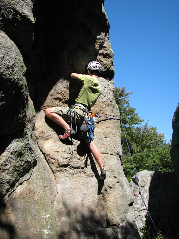 Matt leading I Just Can't Wait To Be King. (Category:  Rock Climbing)