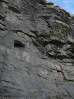 Kristin almost at the top of the second pitch of Andrew. (Category:  Rock Climbing)