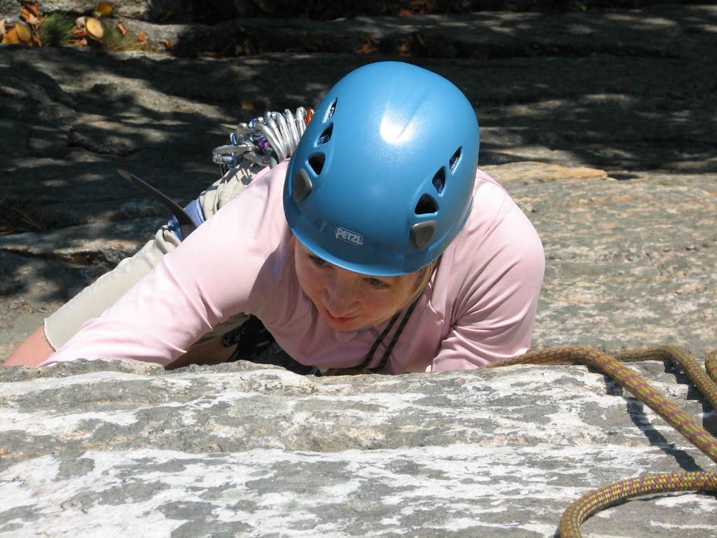 Beth following p1 of City Lights. (Category:  Rock Climbing)