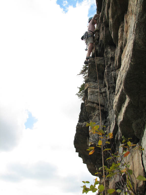 Beth leading p2 of City Lights. (Category:  Rock Climbing)